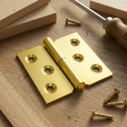 Paumelle laitonnée 30 x 40 mm droite vendue par 2-QCL New