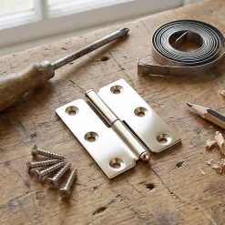 Paumelle nickelée 30 x 40 mm droite vendue par 2-QCL Outlet