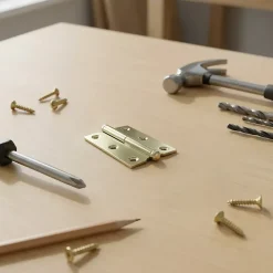 Paumelle nickelée 40 x 50 mm droite vendue par 2-QCL Outlet