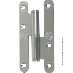 Paumelle parisienne droit bout rond en inox 140x55 mm^Diall