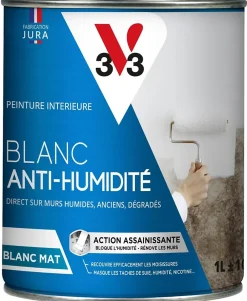 Peinture anti-humidité assainissante intérieur blanc mat 1 L^V33 Outlet