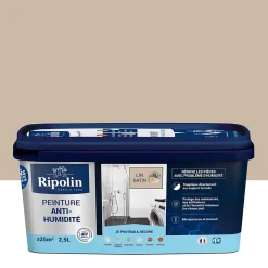 Peinture anti-humidité intérieur satin lin 2,5L^Ripolin Outlet