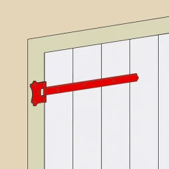Penture bout carré acier noir Afbat L.500 mm-Afbat - Tb Industrie Sas Sale