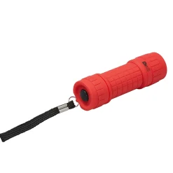 Petite lampe torche LED caoutchoutée rouge 27 lumens-Diall Clearance