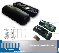 Photocellule sans fil orientable automatisme de portail^Hiland Hot