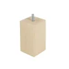 Pied de lit carré en hêtre texture bois H. 10 x L. 5,5 cm^Bar plus Discount