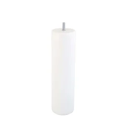 Pied de lit cylindrique en hêtre blanc H. 25 x Ø6,8 cm-Bar plus Discount