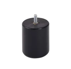 Pied de lit cylindrique en hêtre noir H. 8 x Ø6,8 cm-Bar plus Discount