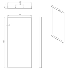 Pied de meuble cadre en acier noir Cime H. 85 cm- Best