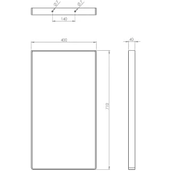Pied de meuble cadre en acier noir H. 71 cm^Cime Clearance