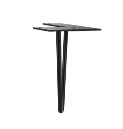 Pied de meuble en triangle en acier noir Cime H. 16 cm^ Discount