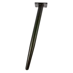 Pied de meuble fuseau en acier noir Cime H. 41 cm-
