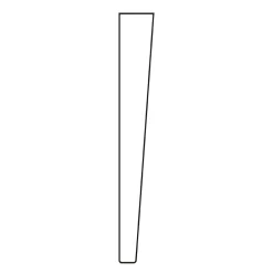 Pied de meuble triangle en acier noir H. 71 cm- Best