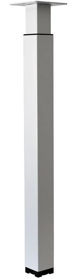 Pied de plan de travail carré en acier epoxy blanc Zoom H. 70 / 110 cm^Cime Best