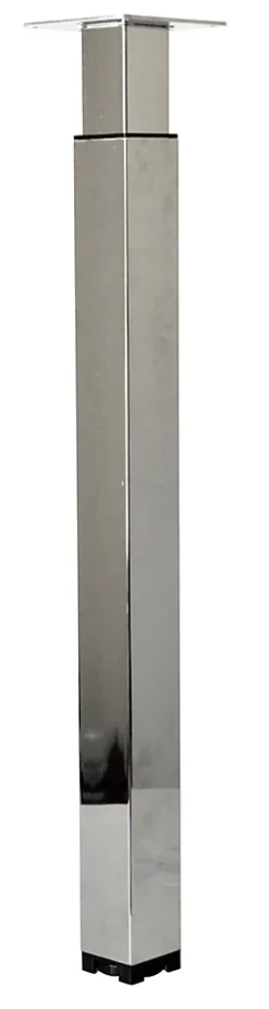 Pied de plan de travail carré en acier chromé Zoom H. 70 / 110-Cime Outlet