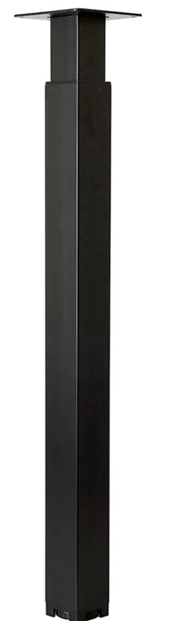 Pied de plan de travail carré en acier époxy noir Zoom H. 70 / 110 cm^Cime New