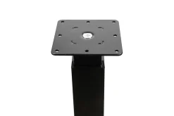 Pied de plan de travail carré en acier époxy noir Zoom H. 70 / 110 cm^Cime New