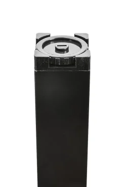 Pied de plan de travail carré en acier époxy noir Zoom H. 70 / 110 cm^Cime New