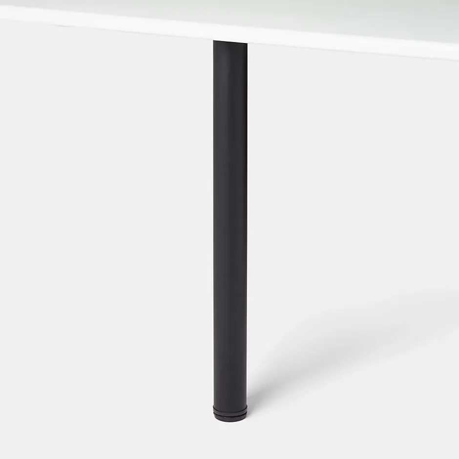 Pied de plan de travail Nantua H. 87.5 cm / 90 cm x ø 6 cm noir, 1 pièce-GoodHome Sale