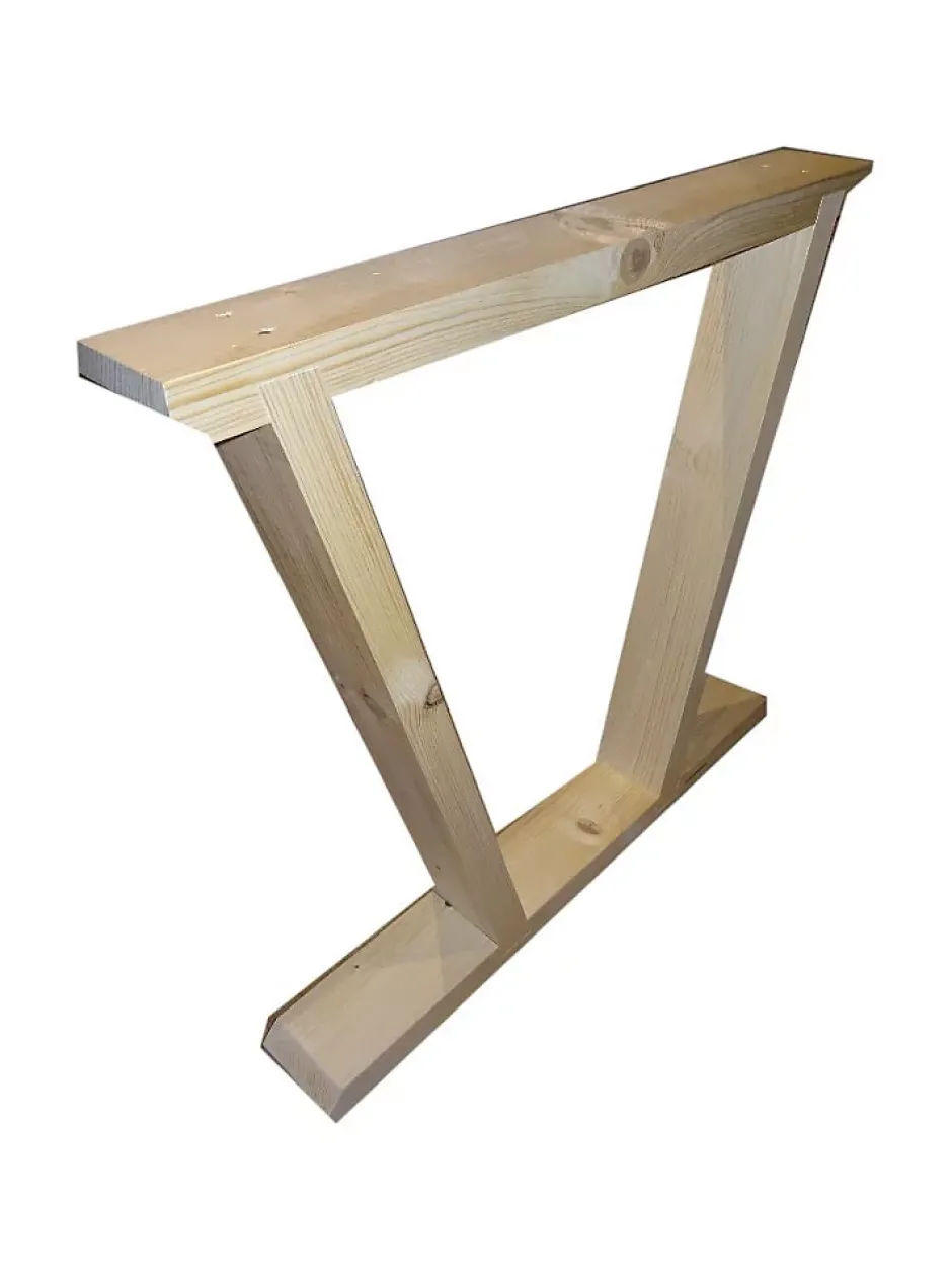 Pied de table bois brut L.79 x 7 H.4 cm- Sale
