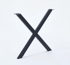 Pied de table modèle X H. 71 cm métal noir^Mottez Best