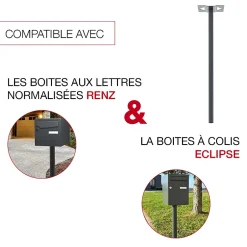 Pied elliptique Gris anthracite mat RAL 7016M-Renz New