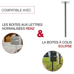 Pied elliptique Gris RAL 7037 M^Renz Sale