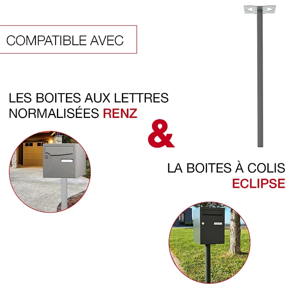 Pied elliptique Gris RAL 7037 M^Renz Sale