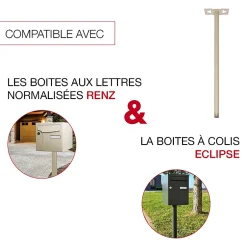 Pied elliptique Ivoire brillant RAL 1015B-Renz Discount