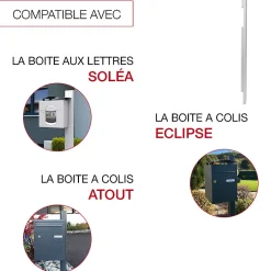 Pied latéral à sceller Blanc 9010M-Renz