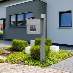 Pied latéral à sceller Gris mat 7037 M-Renz Best