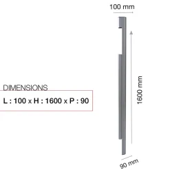 Pied latéral à sceller Gris mat 7037 M-Renz Best
