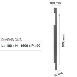 Pied latéral à sceller Gris anthracite mat sablé REN 0206MS^Renz Clearance