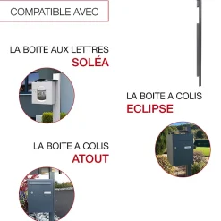 Pied latéral à sceller Gris anthracite mat sablé REN 0206MS^Renz Clearance