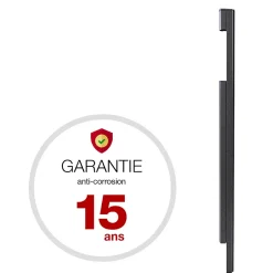 Pied latéral à sceller Noir Sablé RAL 2100 MS-Renz New