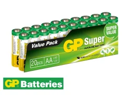 Pile alcaline AA / LR6 - 1.5V (pack de 20)^GP Outlet