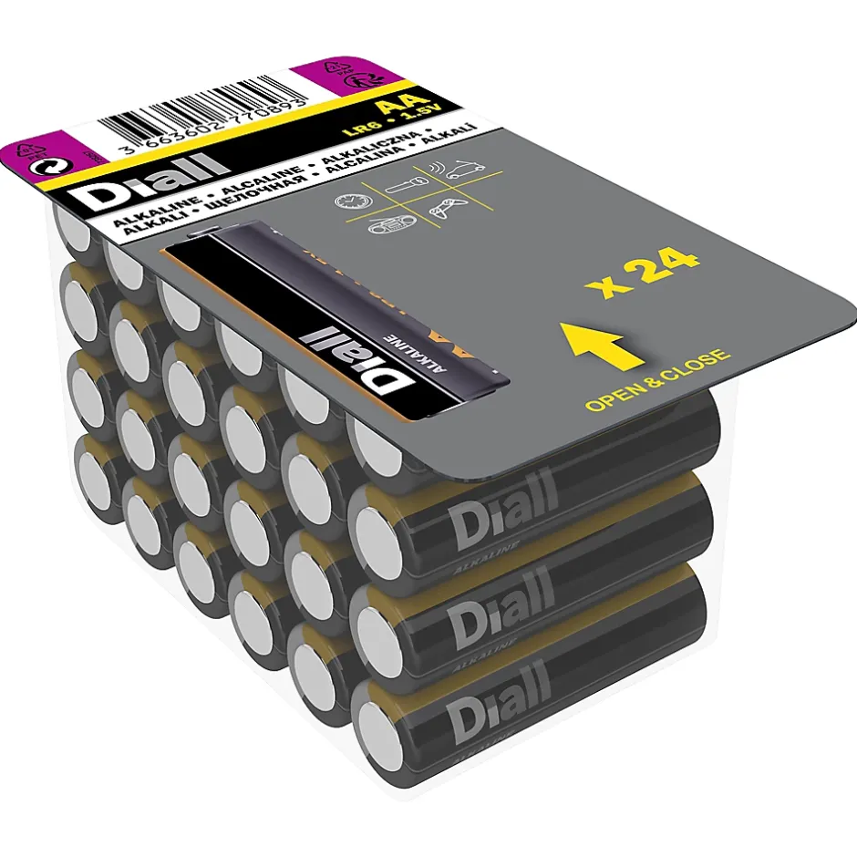 Pile alcaline AA (LR6) , lot de 24^Diall Clearance