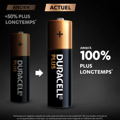 Pile alcaline AA (LR6) Plus non rechargeable, lot de 12^Duracell Online