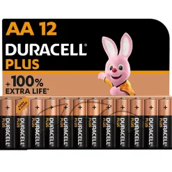 Pile alcaline AA (LR6) Plus non rechargeable, lot de 12^Duracell Online