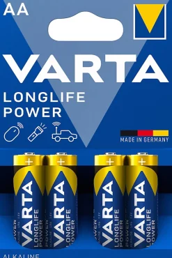 Pile alcaline AA (LR6) Long-life Power, lot de 4-Varta Hot