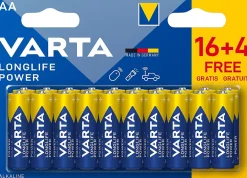 Pile alcaline AA (LR6) Long-life Power, lot de 20^Varta Outlet