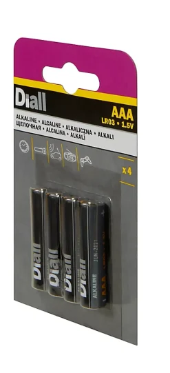 Pile alcaline AAA (LR03) , lot de 4^Diall Hot