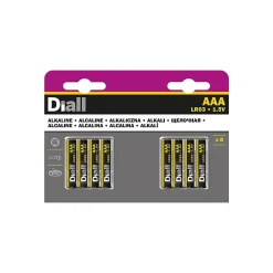 Pile alcaline AAA (LR03) , lot de 8-Diall