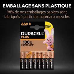 Pile alcaline AAA (LR03) Plus, lot de 18-Duracell