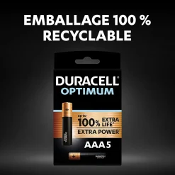 Pile alcaline AAA (LR03) Optimum, lot de 5-Duracell Sale