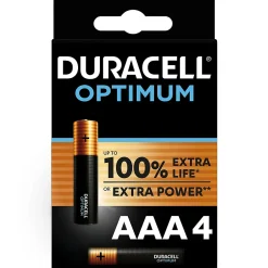 Pile alcaline AAA (LR03) Optimum, lot de 4-Duracell Hot