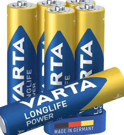 Pile alcaline AAA (LR03) Long-life Power, lot de 6^Varta New