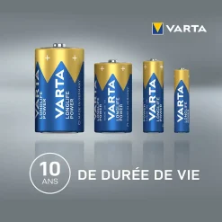 Pile alcaline AAA (LR03) Long-life Power, lot de 6^Varta New