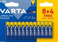 Pile alcaline AAA (LR03) Long-life Power, lot de 12^Varta