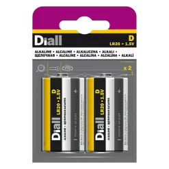 Pile alcaline D (LR20) , lot de 2-Diall Hot